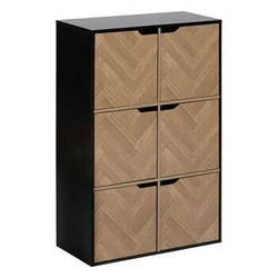 Komoda Mix`n Door Chevrons czarna z jodełką 6 szafek nowoczesna do salonu 5five
